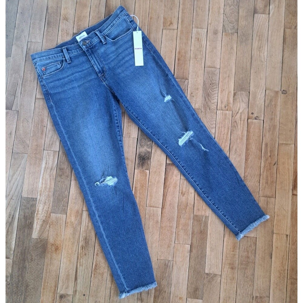 NEW Hudson Natalie Super Skinny Denim Blue Jeans Mid Rise Medium Wash Size 29”